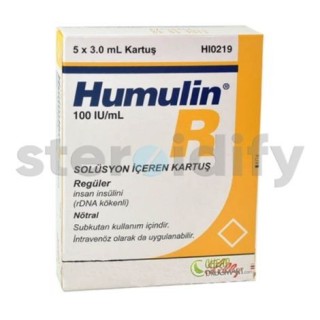 HUMULIN R 100IU CART Lilly