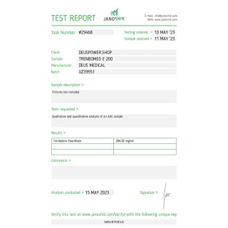 TRENBOMED E 200 (TRENBOLONE ENANTHATE) INJECTABLE STEROID IN AMPOULES Deus Medical